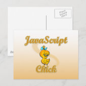 JavaScript Chick Briefkaart (Voorkant / Achterkant)