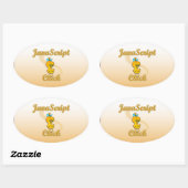 JavaScript Chick Ovale Sticker (Vel)