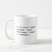 JavaScript-code voor geblonde en gezoete koffie Koffiemok (Links)