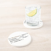 JavaScript-code voor geblonde en gezoete koffie Zandsteen Onderzetter (Zijkant)