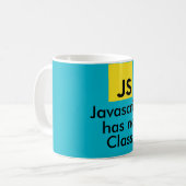 Javascript heeft geen klasse. koffiemok (Voorkant links)