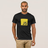 Javascript Logo T-Shirt (zwart) (Voorkant volledig)