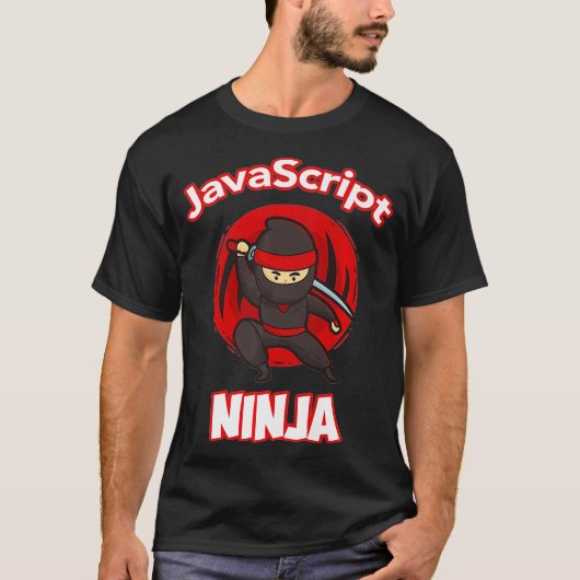 JavaScript Ninja Programmer Premium T-shirt (Voorkant)