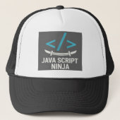 JavaScript Ninja Schuim Trucker Hoed Pet (Voorkant)