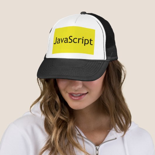 JavaScript Trucker Hat Pet (In situ)