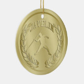 Javelin Gold Toned Medal Ornament (Rechts)