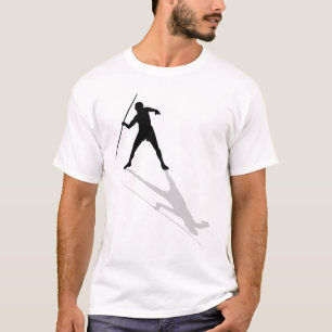 Javelin gooit spoor en veld mannen sportsport t-shirt