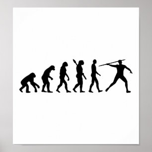 Javelin thrower-evolutie poster