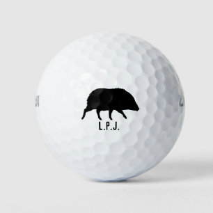 Javelina Silhouet Aangepaste naam Golfballen