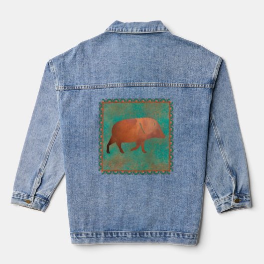 Javelina sud-ouest en cuivre et couleurs Turquoise (Verso)