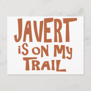 Javert is op mijn spoor briefkaart