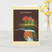 Javier de groene ijsvogel kaart (Gele Bloem)