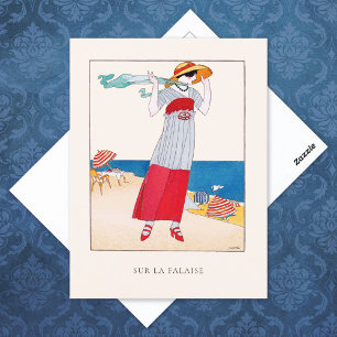 Javier Gose Seaside Franse Mode Illustratie Briefkaart