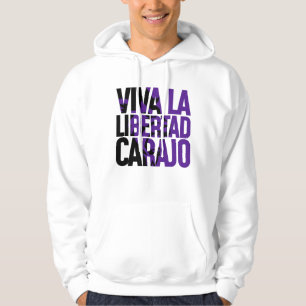 Javier Milei Viva La Libertad Carajo Lion Text Hoodie