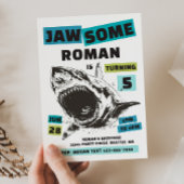 Jaw-Some Shark Birthday Invitation