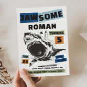 Jaw-Some Shark Birthday Invitation