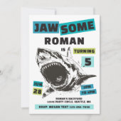 Jaw-Some Shark Birthday Invitation (Devant)