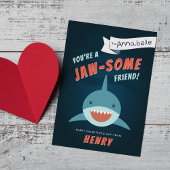 Jaw-some Shark Classroom Carte Saint-Valentin