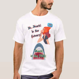 JAWS 50ste haai in het vijvermeisje T-shirt