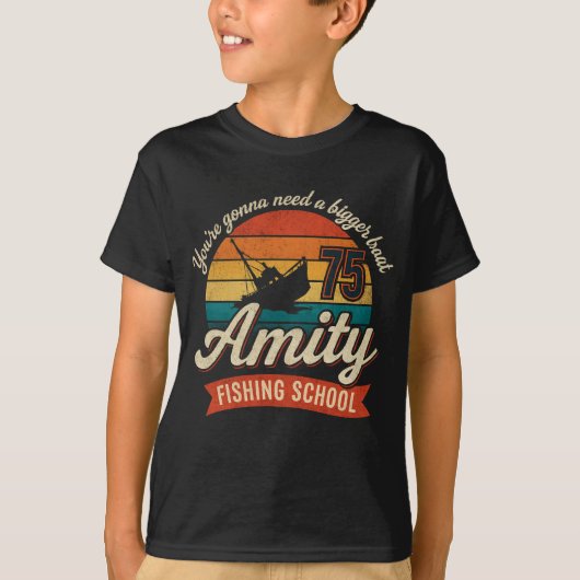 JAWS Amity Island Fishing School you’re T-Shirt (Voorkant)