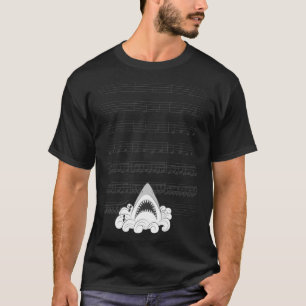 JAWS chansons feuille de musique classique T-shirt