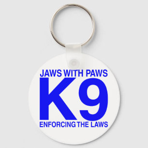 Jaws met poten die de Wetten afdwingen Sleutelhanger