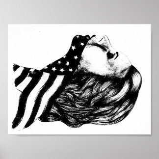 Jaws of Liberty-American Girl Poster