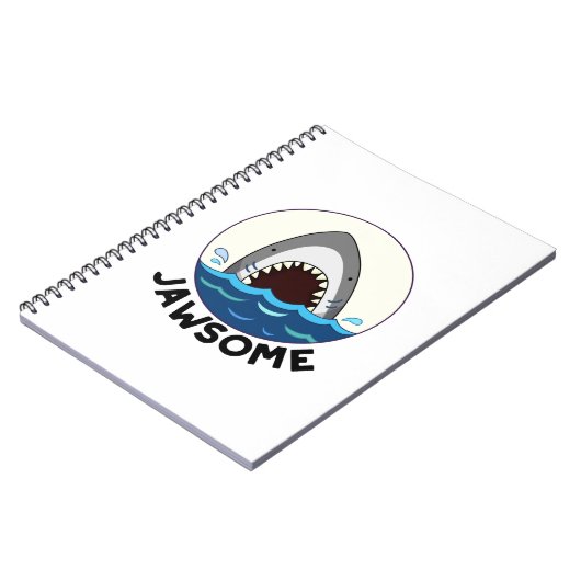 Jawsome Funny Shark Teeth Pun Notitieboek (Linkerzijde)