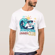 Jawsome Zomer Club Grappige Haaien T-Shirt Leuk Zo