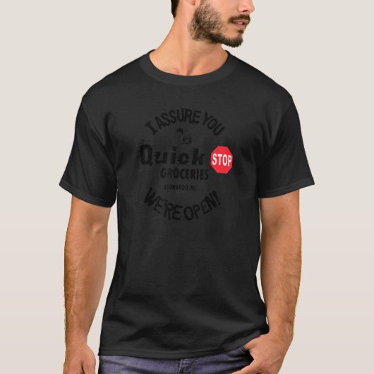 Jay and Silent Bob Quick Stop Groceries Sign T-shirt (Voorkant)