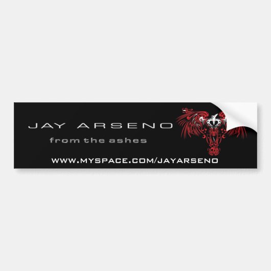 Jay Arseno "Van de Ashes" Bumpersticker (Voorkant)