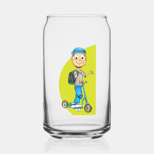 Jay en verre mou sur scooter