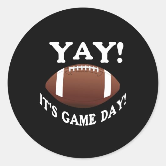 Jay! Het is Game Day. Ronde Sticker (Voorkant)