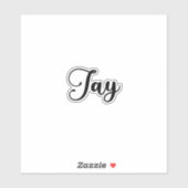Jay Name - handgeschreven kalligrafie Sticker (Vel)