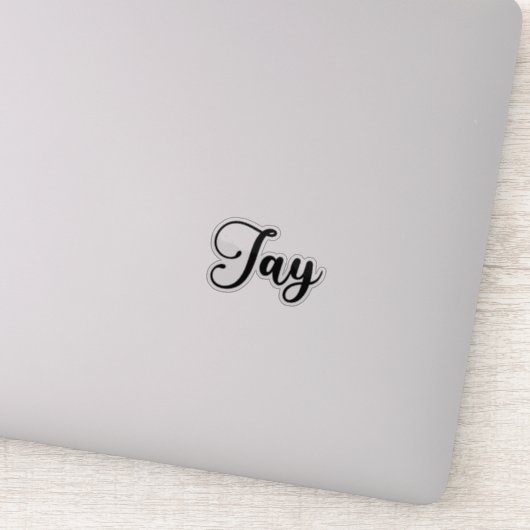 Jay Name - handgeschreven kalligrafie Sticker (Detail)