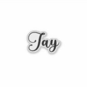 Jay Name - handgeschreven kalligrafie Sticker (Voorkant)