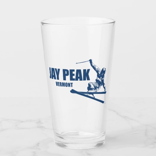 Jay Peak Vermont Skiër Glas (Voorkant)
