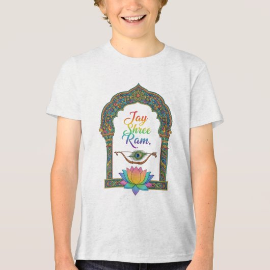 Jay shree ram Tri-Blend shirt (Voorkant)