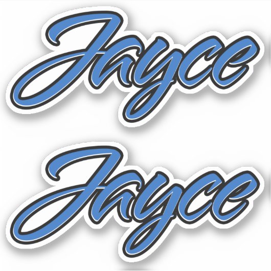 Jayce Name blue Aufkleber Sticker Stickerset (Voorkant)