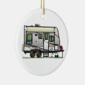 Jayco Trailer RV happy camper Keramisch Ornament (Rechts)