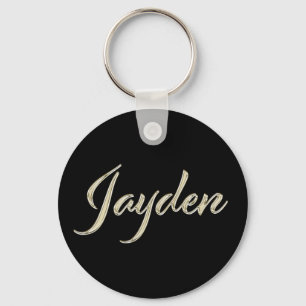Jayden Name whitegold Button Schlüsselanhänger Sleutelhanger