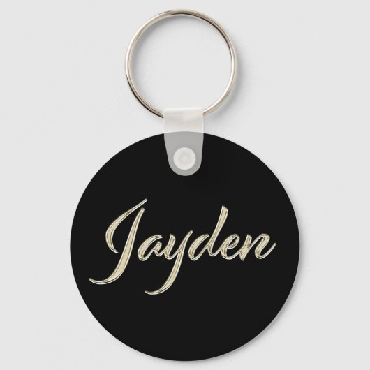 Jayden Name whitegold Button Schlüsselanhänger Sleutelhanger (Voorkant)