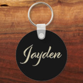Jayden Name whitegold Button Schlüsselanhänger Sleutelhanger (Voorkant)