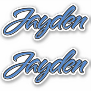 Jayden Nom Blue Autocollant Sticker Stickerset