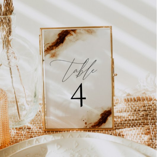 JAYLA | Boho Terracotta Burnt Oranje Table Number Kaart