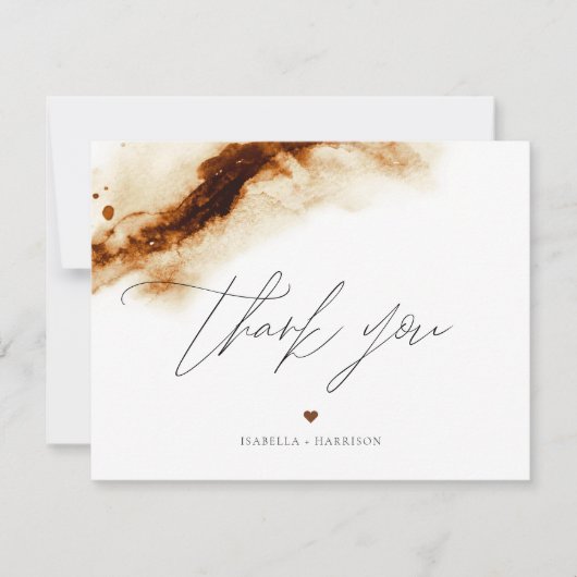 JAYLA Boho Terracotta Burnt Sinaasappel Dank u wel Kaart (Voorkant)