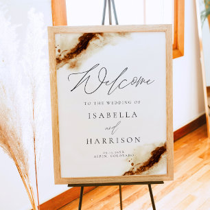 JAYLA Welkom Boho Terracotta Rust Wedding Poster