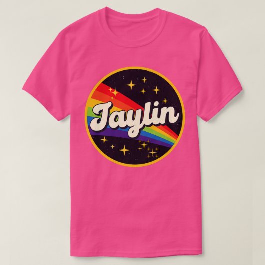 Jaylin regenboog in ruimte  stijl t-shirt (Design voorkant)