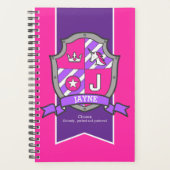 Jayne naam betekent ridder schild initiaal J roze Planner (Voorkant)