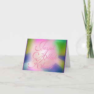 Jazak-Allah-Khair Islamic Bedankkaart